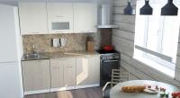 Кухонный гарнитур Ольга макси 1 1800, Цвет Латте/Карамель, ширина 180 см, с навесными шкафами, с выдвижным ящиком, с тумбой под мойку
