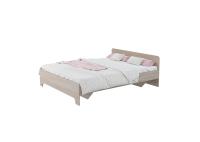 Кровать двухспальная "Victor" 1,6 м цвет Сонома спальное место 160*200 см ЛДСП для взрослых и подростков