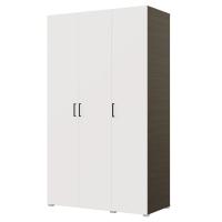 Шкаф 3ств 1200 Бостон, цвет Венге/Белый (2 ящика+полки БМ+штанга)