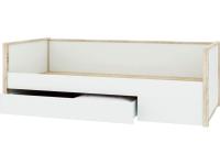 Кровать 800 Амиго-1 Дуб сонома / Белый спальное место 80х200 ЛДСП для детей для подростков с ящиком для спальни