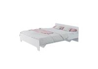Кровать двухспальная "Victor" 1,6 м цвет Белый спальное место 160*200 см ЛДСП для взрослых и подростков