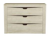Комод Версаль-5 Дуб Баррик ширина 108 см ЛДСП 3 ящика в спальню в гостиную