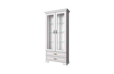 Шкаф с витриной 2V2S, TIFFANY, цвет вудлайн кремовый