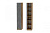Шкаф 4 с фасадом Иннэс 7 ширина 40 см, Бетон графит и ЛДСП Дуб Крафт золотой, распашной шкаф, в спальню, в гостиную, гардероб
