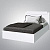 Кровать полутороспальная "ЭКО" 120х200 Белый гладкий, подростковая для подростка мальчика и девочки, напольная, детская