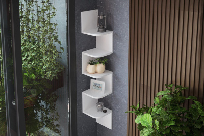 Полка угловая 04 Белый