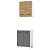 Кухня Trend 600, цвет Белый/Дуб золотой-Серый графит