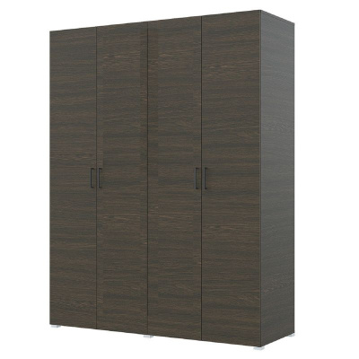 Шкаф 4ств 1600 Бостон, цвет Венге (штанга+полки)