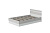 Кровать односпальная "Соната" 120 см, Цвет Белый текстурный, Дуб Крафт Белый, подростковая, детская, в спальню