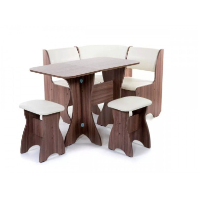 Кухонный уголок "ТЮЛЬПАН-МИНИ" (Ясень Темный, Борнео Милк)